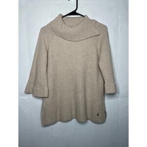 Joules Womens Knitwear Wool Cashmere Blend Cowl Neck Cream Sweater Size 2